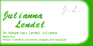 julianna lendel business card